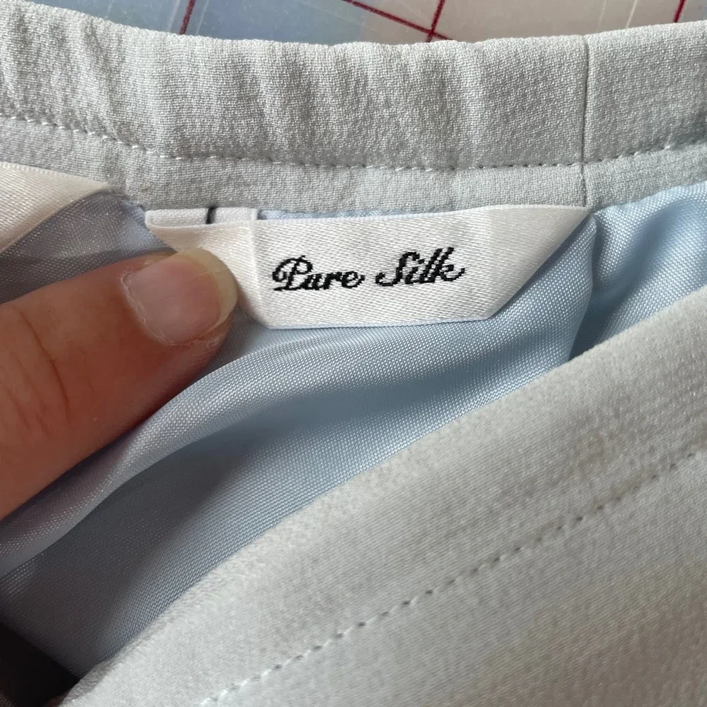 Vintage Talbots Silk Skirt Ruffle Hem Pencil Career Party‎ Cocktail Size 4